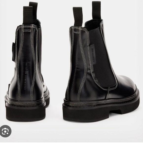 All Saints Mens Jude Chelsea Boots in Black Size US 8 EU 41 NEW main image 4